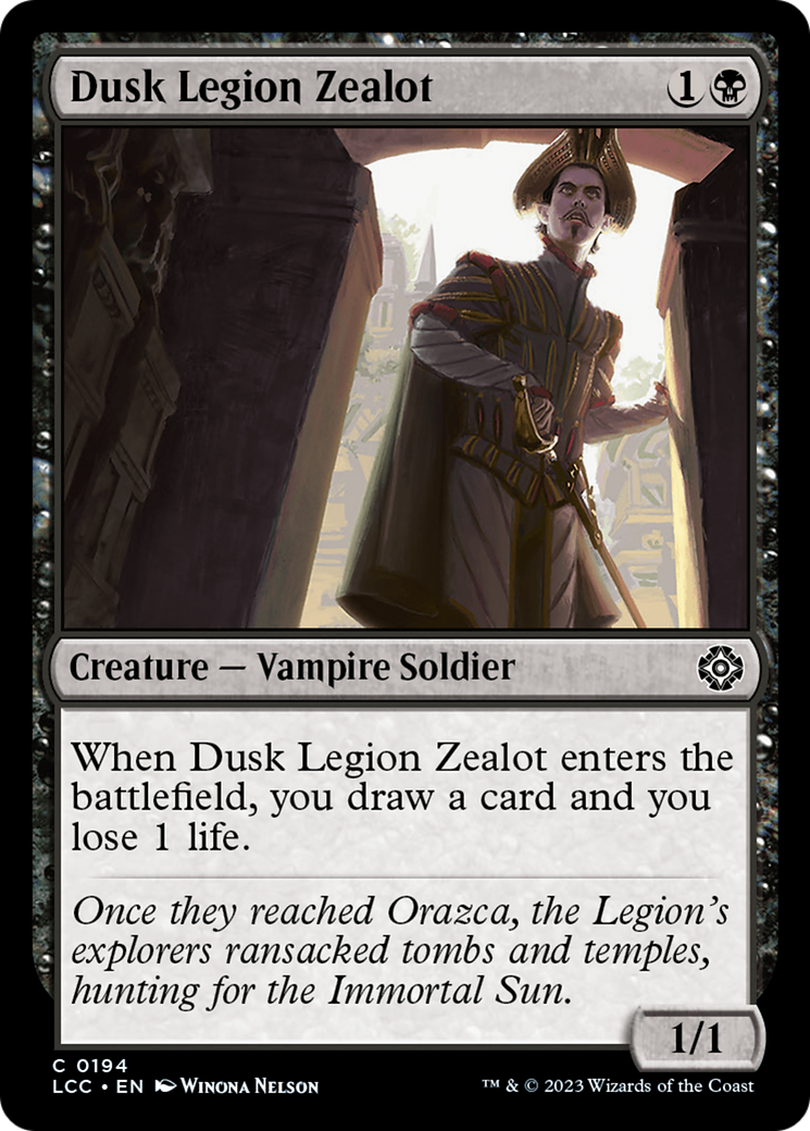 Dusk Legion Zealot [The Lost Caverns of Ixalan Commander] | Card Citadel