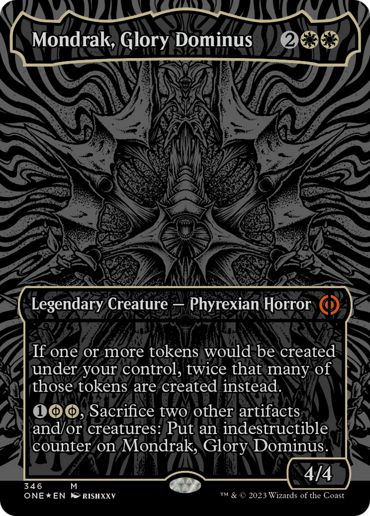 Mondrak, Glory Dominus (Oil Slick Raised Foil) [Phyrexia: All Will Be One] | Card Citadel