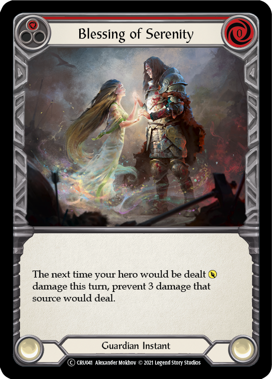 Blessing of Serenity (Red) [CRU041] Unlimited Normal | Card Citadel
