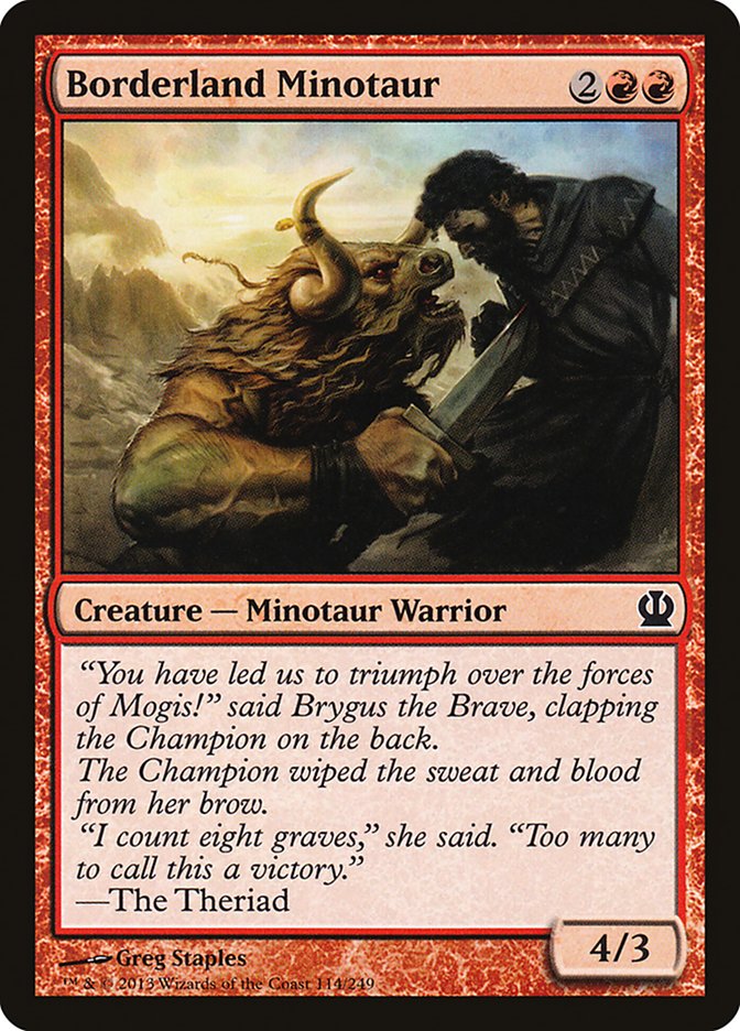 Borderland Minotaur [Theros] | Card Citadel