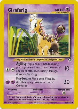 Girafarig (58/111) [Neo Genesis Unlimited] | Card Citadel