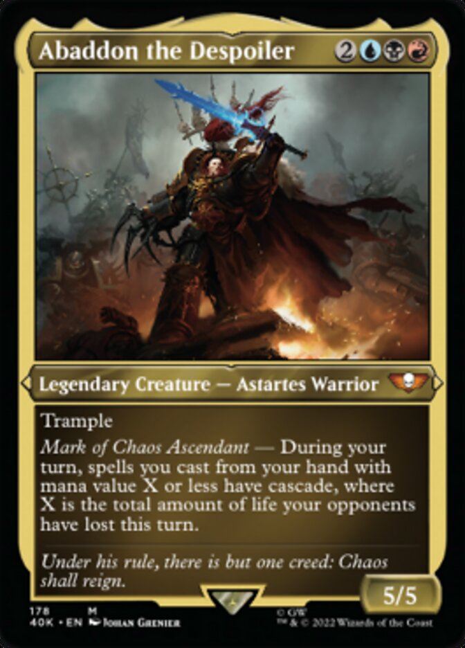 Abaddon the Despoiler (Display Commander) (Surge Foil) [Universes Beyond: Warhammer 40,000] | Card Citadel