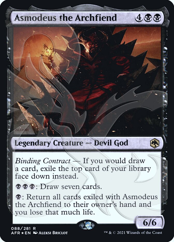 Asmodeus the Archfiend (Ampersand Promo) [Dungeons & Dragons: Adventures in the Forgotten Realms Promos] | Card Citadel
