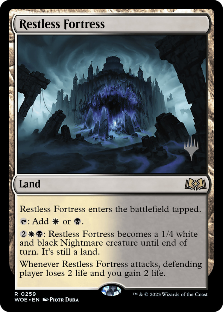 Restless Fortress (Promo Pack) [Wilds of Eldraine Promos] | Card Citadel