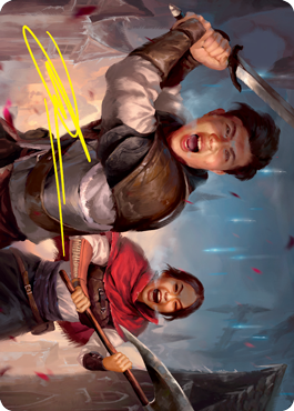 Daybreak Combatants Art Card (Gold-Stamped Signature) [Innistrad: Crimson Vow Art Series] | Card Citadel