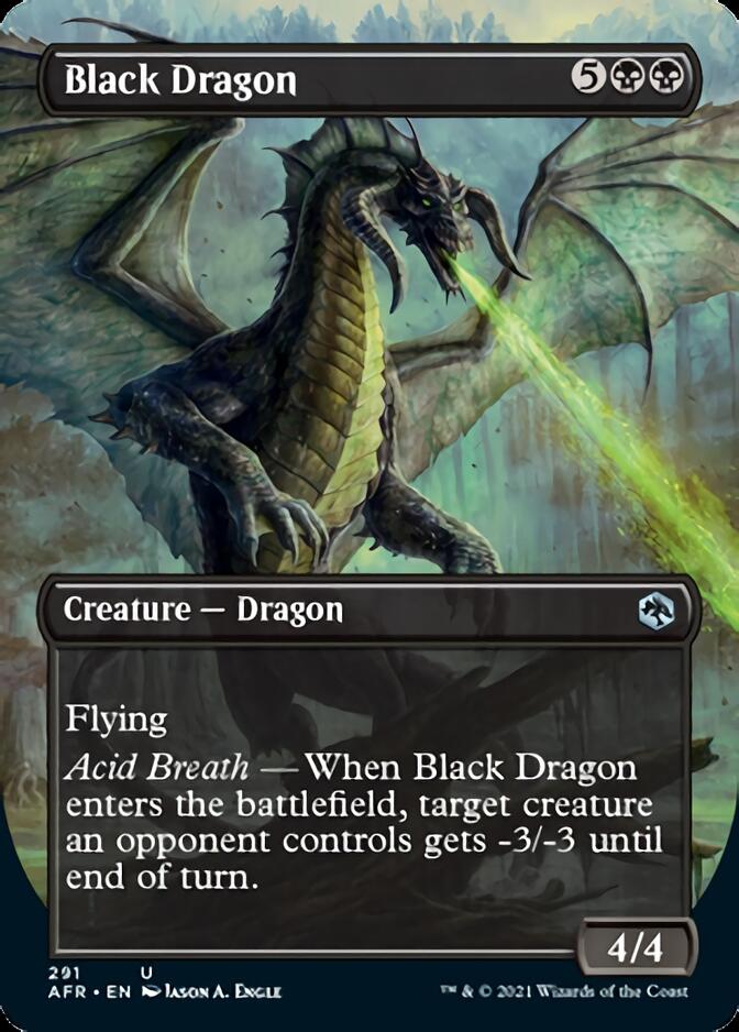 Black Dragon (Borderless Alternate Art) [Dungeons & Dragons: Adventures in the Forgotten Realms] | Card Citadel