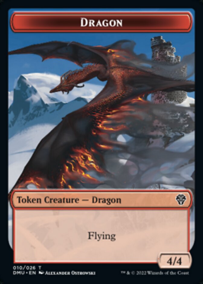 Bird (002) // Dragon Double-sided Token [Dominaria United Tokens] | Card Citadel