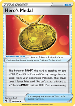 Hero's Medal (152/185) [Sword & Shield: Vivid Voltage] | Card Citadel