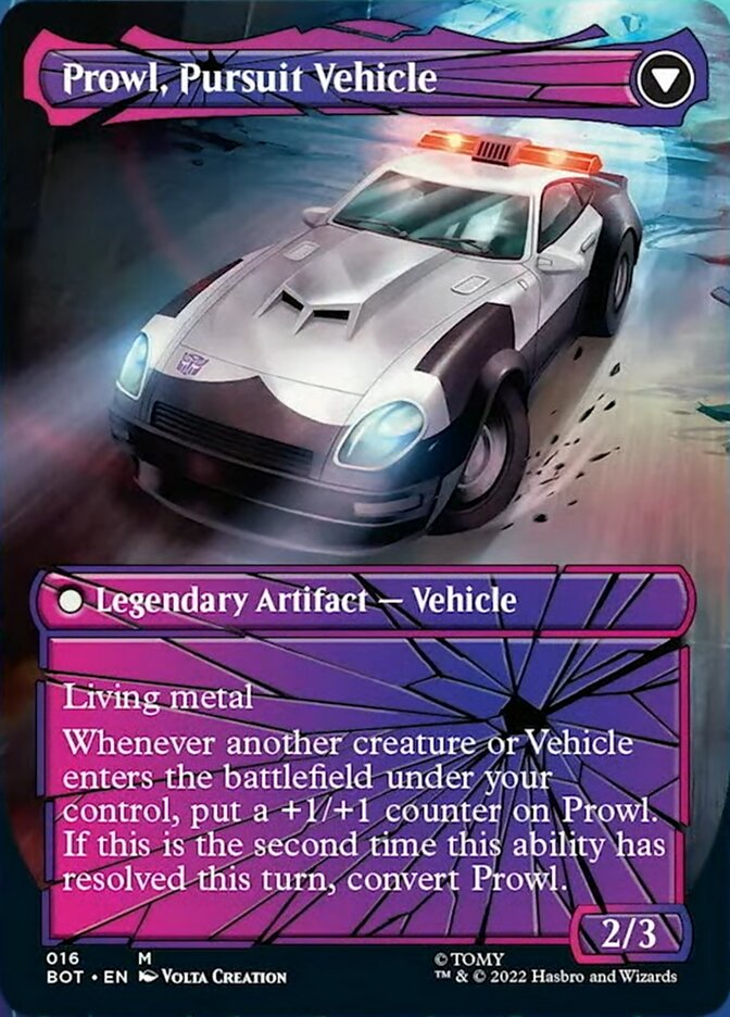Prowl, Stoic Strategist // Prowl, Pursuit Vehicle (Shattered Glass) [Universes Beyond: Transformers] | Card Citadel
