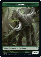 Elephant // Treasure Double-sided Token [Dominaria United Commander Tokens] | Card Citadel
