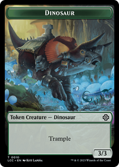 Dinosaur Beast // Dinosaur Double-Sided Token [The Lost Caverns of Ixalan Commander Tokens] | Card Citadel