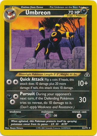 Umbreon (32/75) [Neo Discovery Unlimited] | Card Citadel
