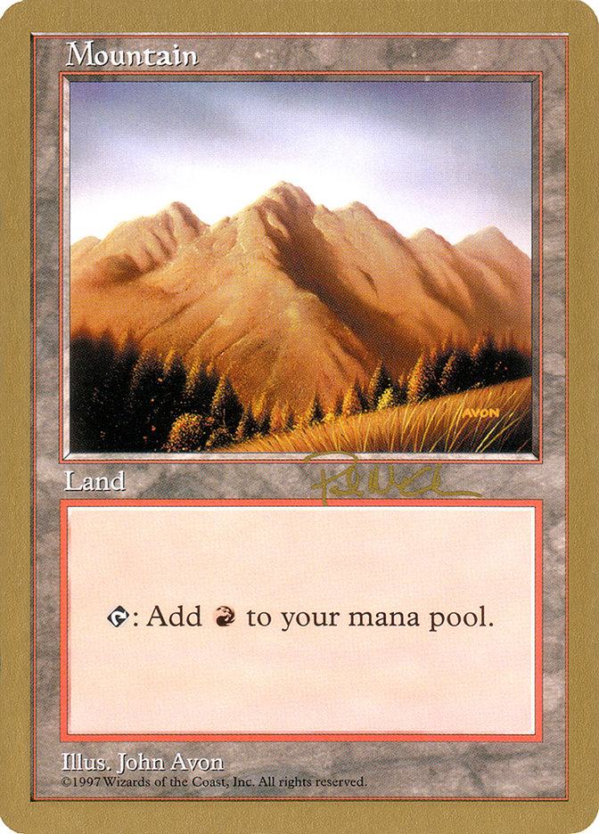 Mountain (pm444) (Paul McCabe) [World Championship Decks 1997] | Card Citadel