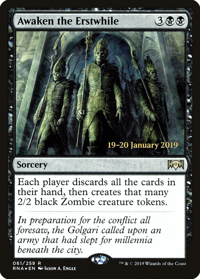 Awaken the Erstwhile [Ravnica Allegiance Prerelease Promos] | Card Citadel