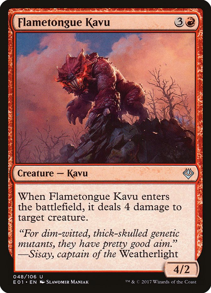 Flametongue Kavu [Archenemy: Nicol Bolas] | Card Citadel