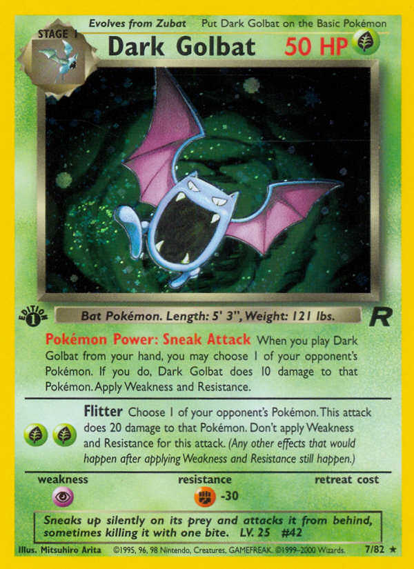 Dark Golbat (7/82) [Team Rocket 1st Edition] | Card Citadel