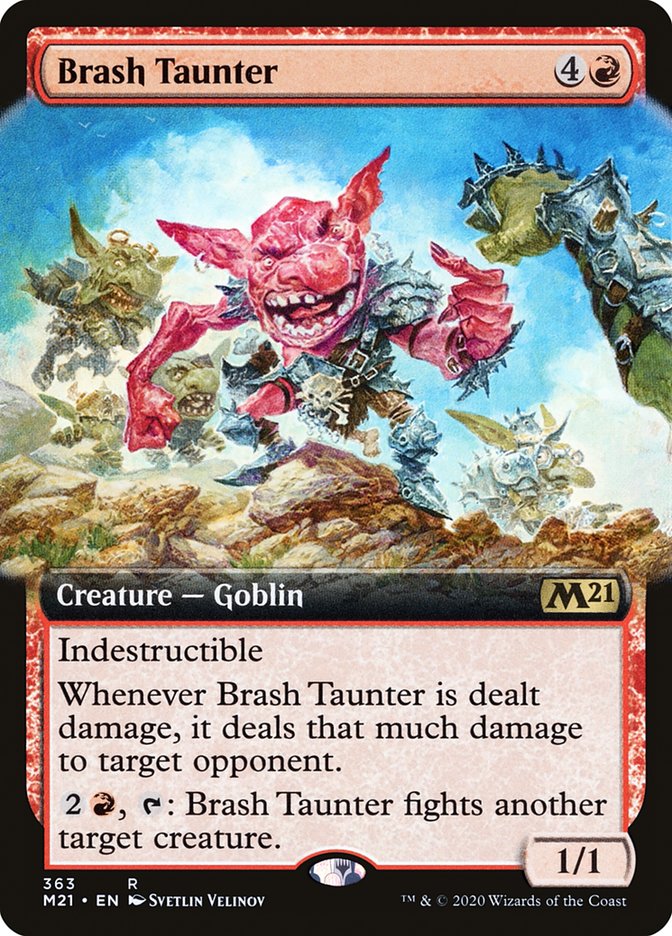 Brash Taunter (Extended Art) [Core Set 2021] | Card Citadel