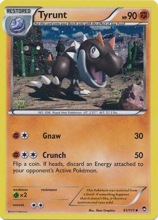 Tyrunt (61/111) (Cosmos Holo) [XY: Furious Fists] | Card Citadel