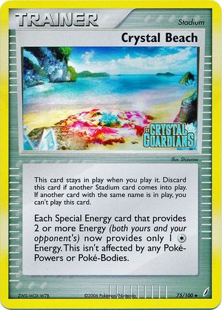 Crystal Beach (75/100) (Stamped) [EX: Crystal Guardians] | Card Citadel