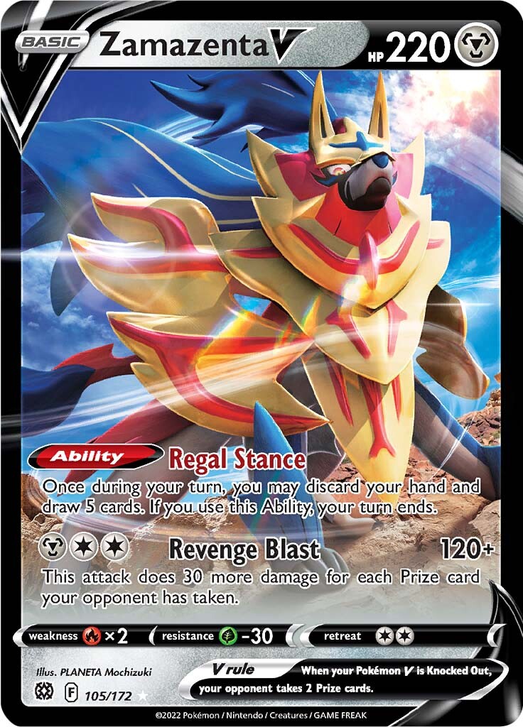 Zamazenta V (105/172) [Sword & Shield: Brilliant Stars] | Card Citadel