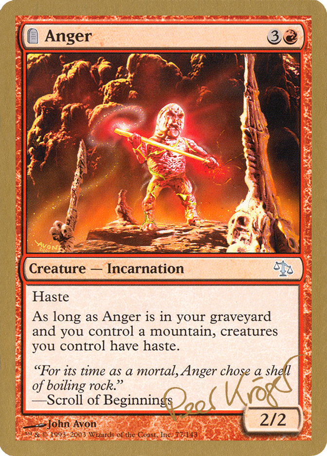 Anger (Peer Kroger) [World Championship Decks 2003] | Card Citadel