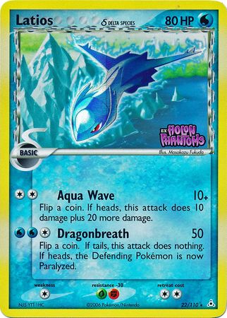 Latios (22/110) (Delta Species) (Stamped) [EX: Holon Phantoms] | Card Citadel