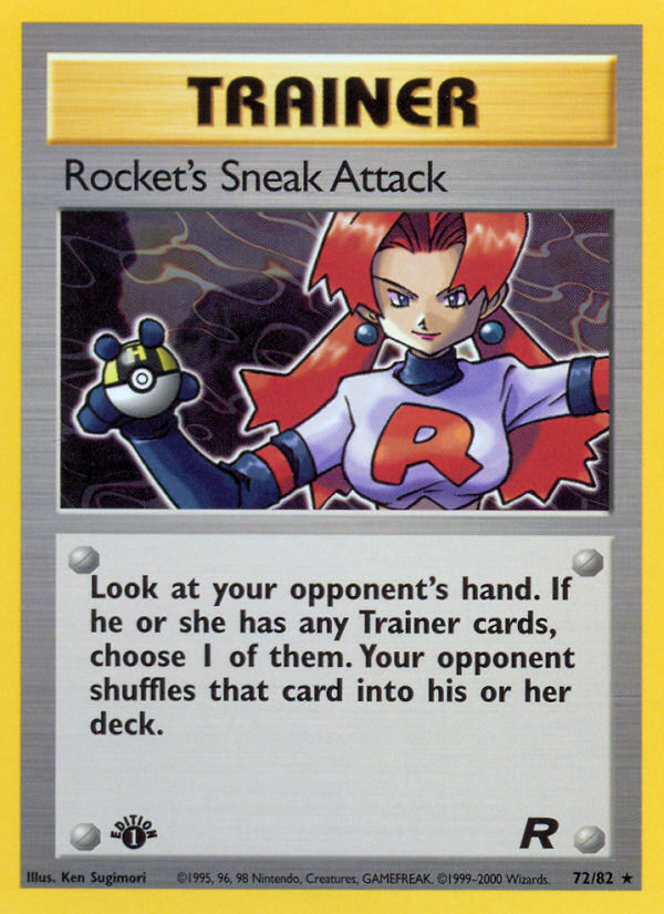 Rocket's Sneak Attack (72/82) [Team Rocket 1st Edition] | Card Citadel