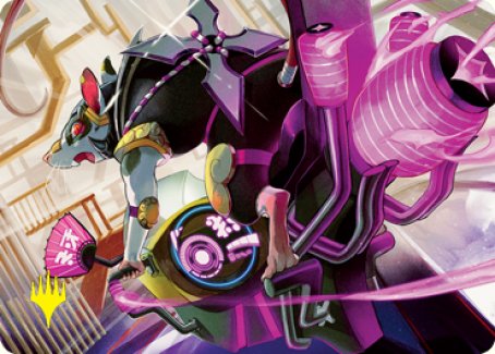 Nashi, Moon Sage's Scion Art Card (Gold-Stamped Signature) [Kamigawa: Neon Dynasty Art Series] | Card Citadel