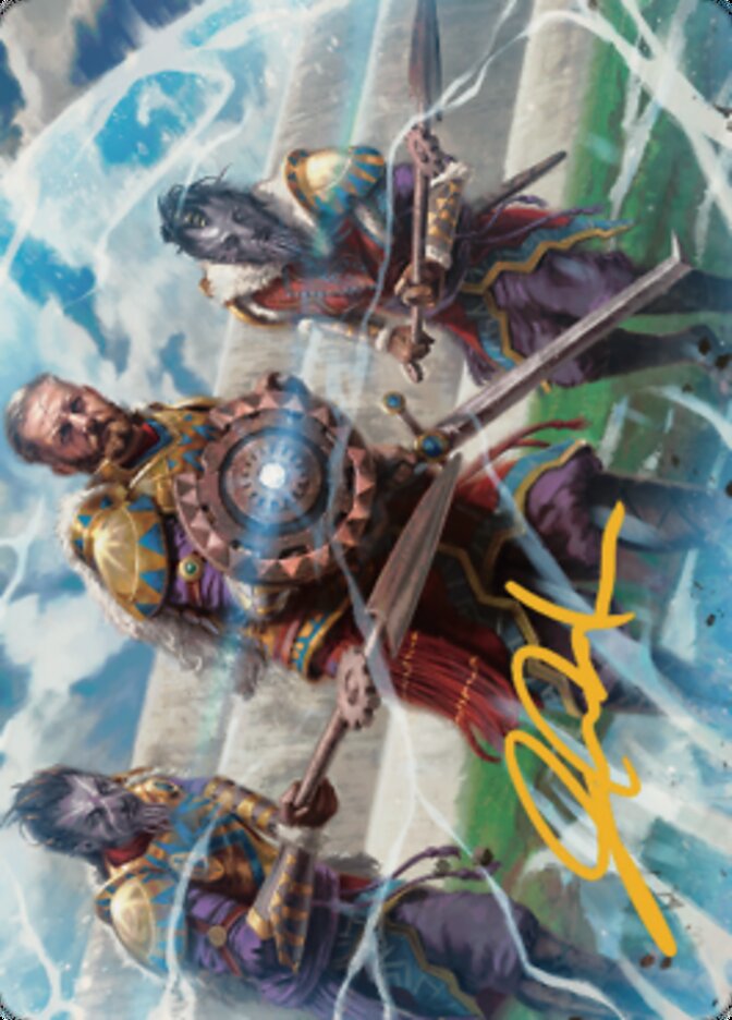 Argivian Phalanx Art Card (Gold-Stamped Signature) [Dominaria United Art Series] | Card Citadel