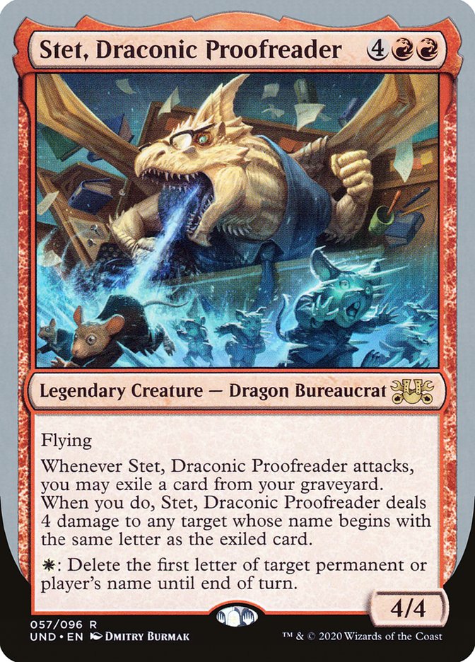 Stet, Draconic Proofreader [Unsanctioned] | Card Citadel