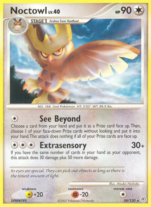 Noctowl (34/130) [Diamond & Pearl: Base Set] | Card Citadel