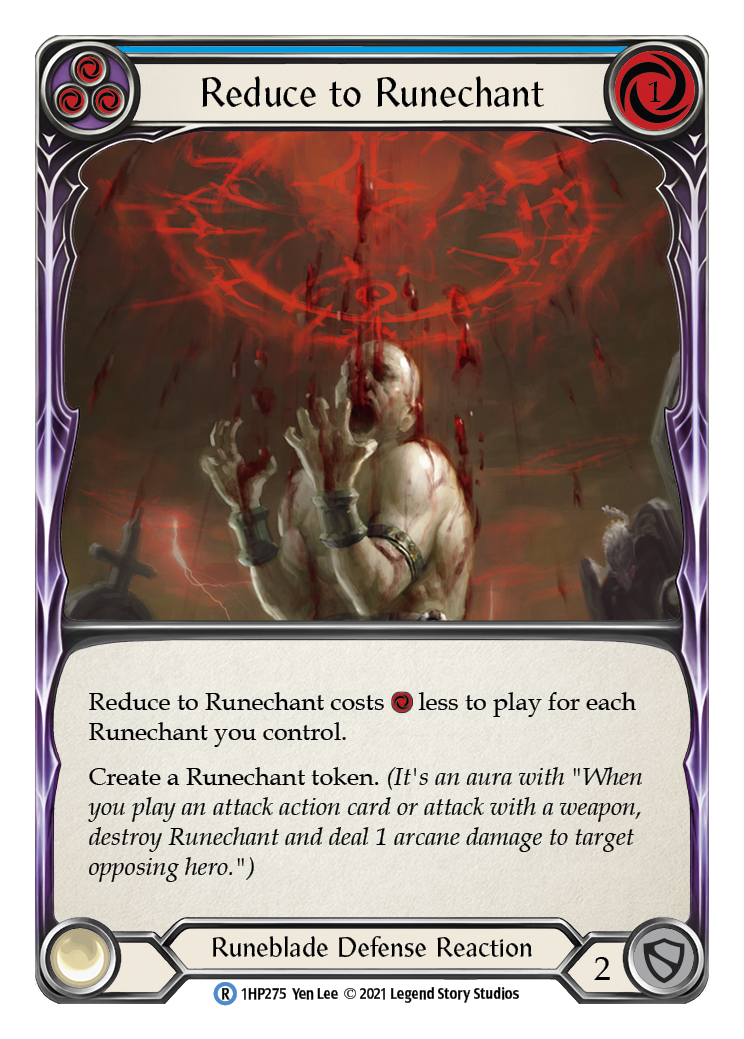 Reduce to Runechant (Blue) [1HP275] | Card Citadel
