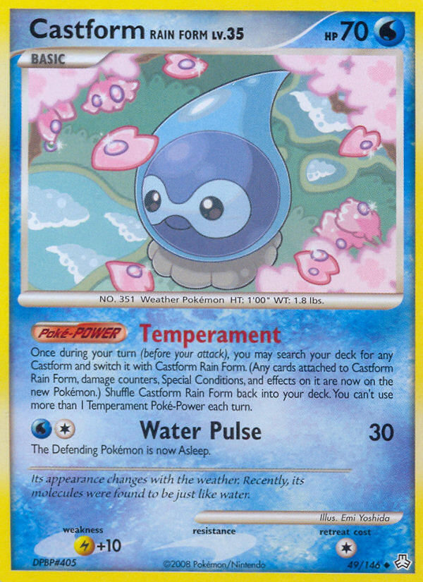 Castform Rain Form (49/146) [Diamond & Pearl: Legends Awakened] | Card Citadel