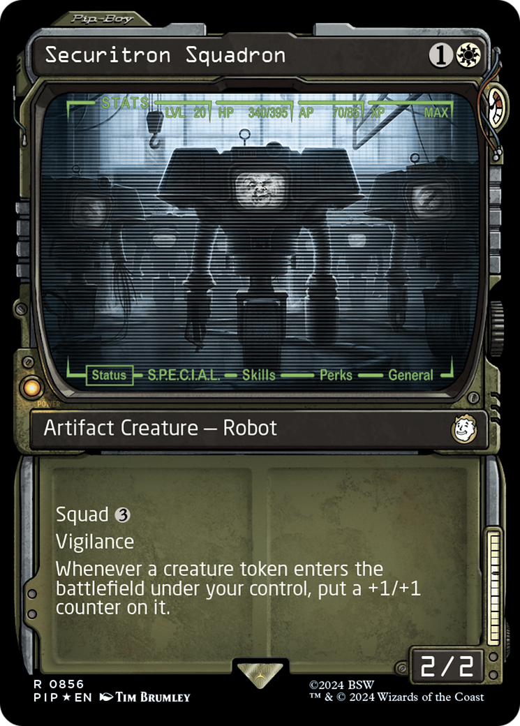 Securitron Squadron (Showcase) (Surge Foil) [Fallout] | Card Citadel