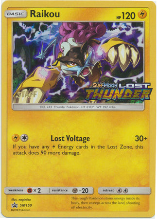 Raikou (SM150) (Staff Prerelease Promo) [Sun & Moon: Black Star Promos] | Card Citadel