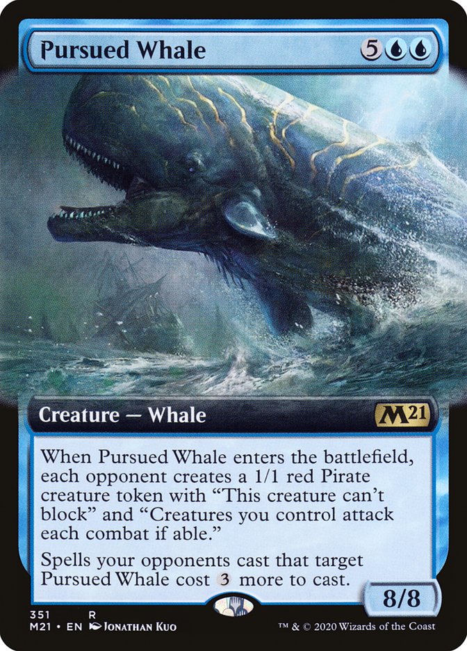 Pursued Whale (Extended Art) [Core Set 2021] | Card Citadel