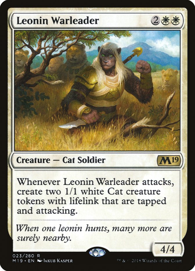 Leonin Warleader [Core Set 2019] | Card Citadel