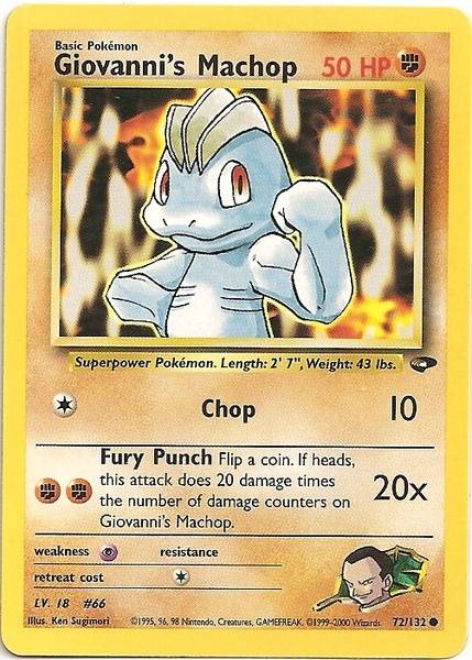 Giovanni's Machop (72/132) [Gym Challenge Unlimited] | Card Citadel