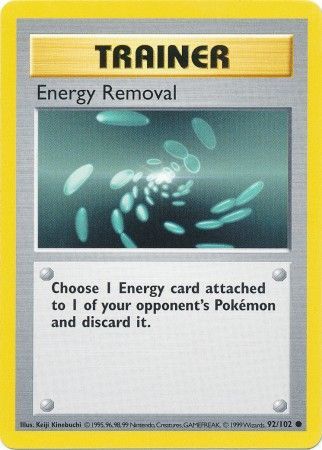 Energy Removal (92/102) [Base Set Shadowless Unlimited] | Card Citadel