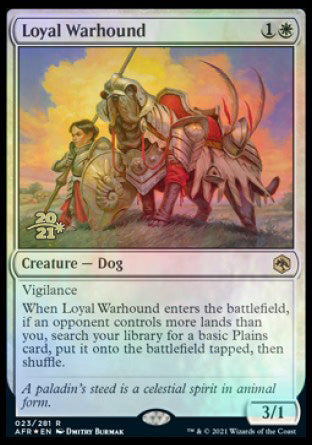 Loyal Warhound [Dungeons & Dragons: Adventures in the Forgotten Realms Prerelease Promos] | Card Citadel