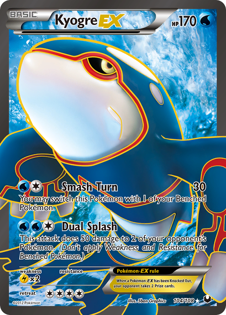 Kyogre EX (104/108) [Black & White: Dark Explorers] | Card Citadel