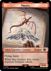 Smaug // Food (0024) Double-Sided Token (Surge Foil) [The Lord of the Rings: Tales of Middle-Earth Tokens] | Card Citadel