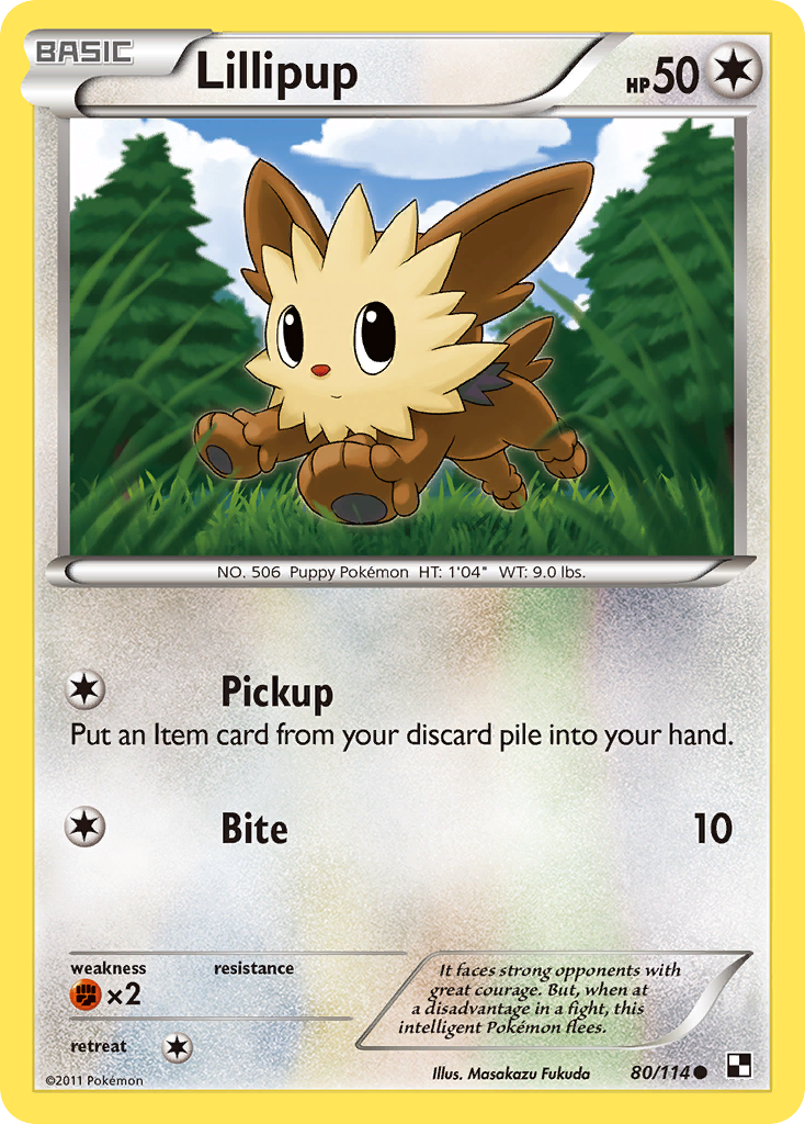 Lillipup (80/114) [Black & White: Base Set] | Card Citadel