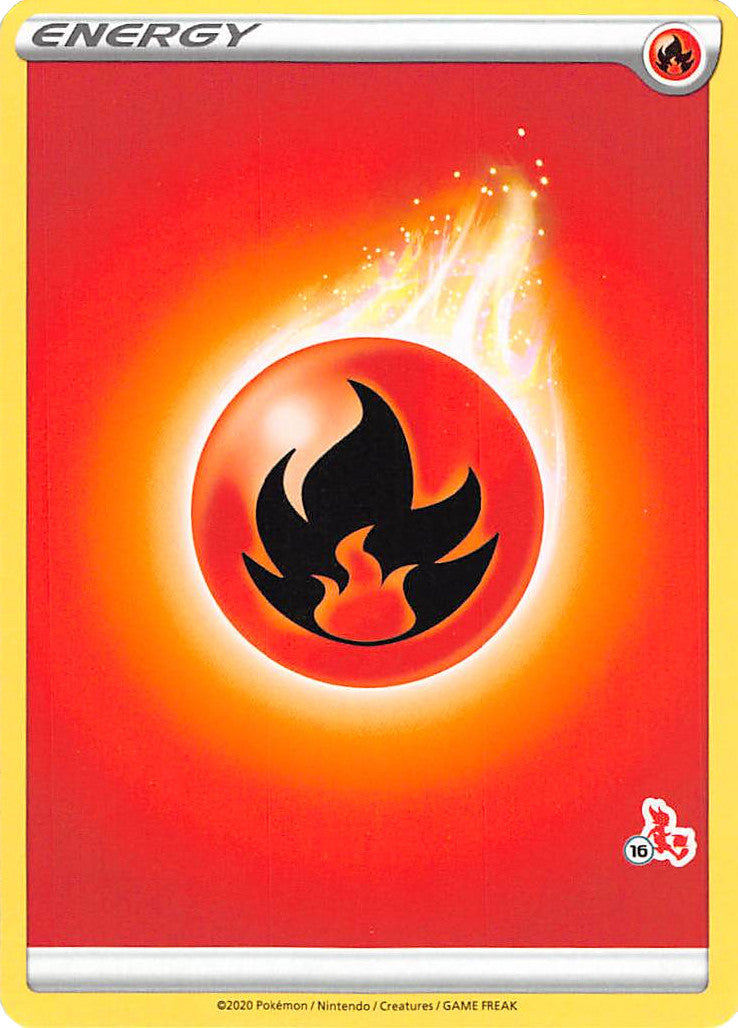 Fire Energy (Cinderace Stamp #16) [Battle Academy 2022] | Card Citadel