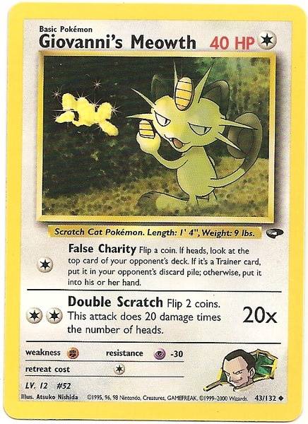 Giovanni's Meowth (43/132) [Gym Challenge Unlimited] | Card Citadel