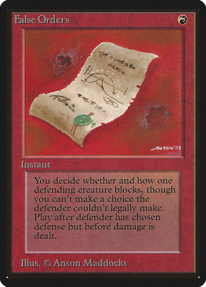False Orders [Limited Edition Beta] | Card Citadel