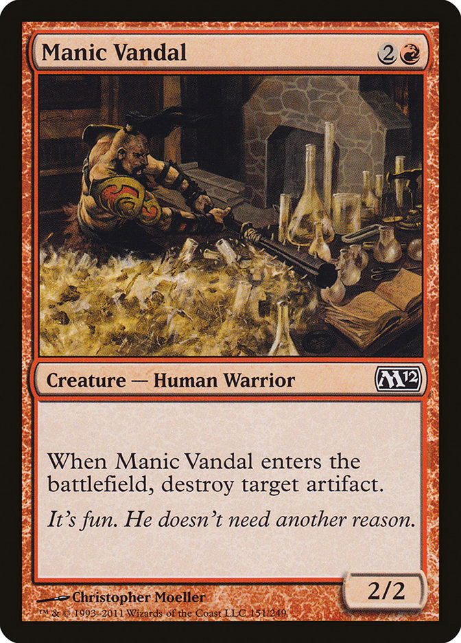 Manic Vandal [Magic 2012] | Card Citadel