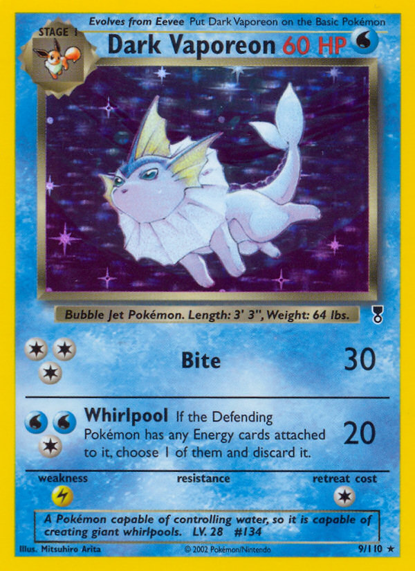 Dark Vaporeon (9/110) [Legendary Collection] | Card Citadel