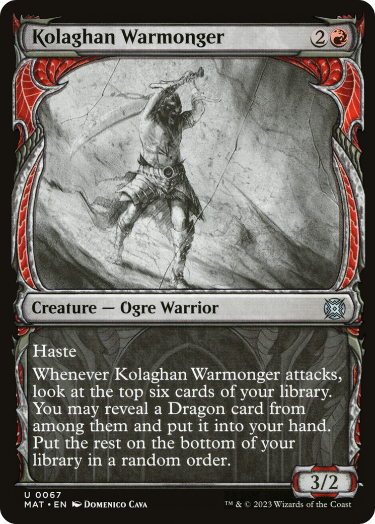 Kolaghan Warmonger (Showcase) [March of the Machine: The Aftermath] | Card Citadel