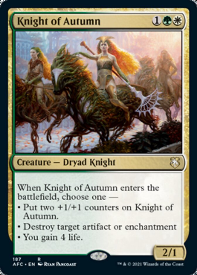 Knight of Autumn [Dungeons & Dragons: Adventures in the Forgotten Realms Commander] | Card Citadel